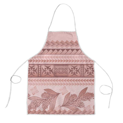 Pastel Pink Samoa Siapo Teuila Flowers Apron