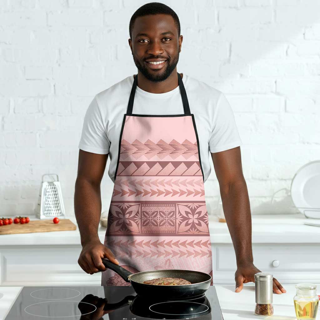 Pastel Pink Samoa Siapo Teuila Flowers Apron