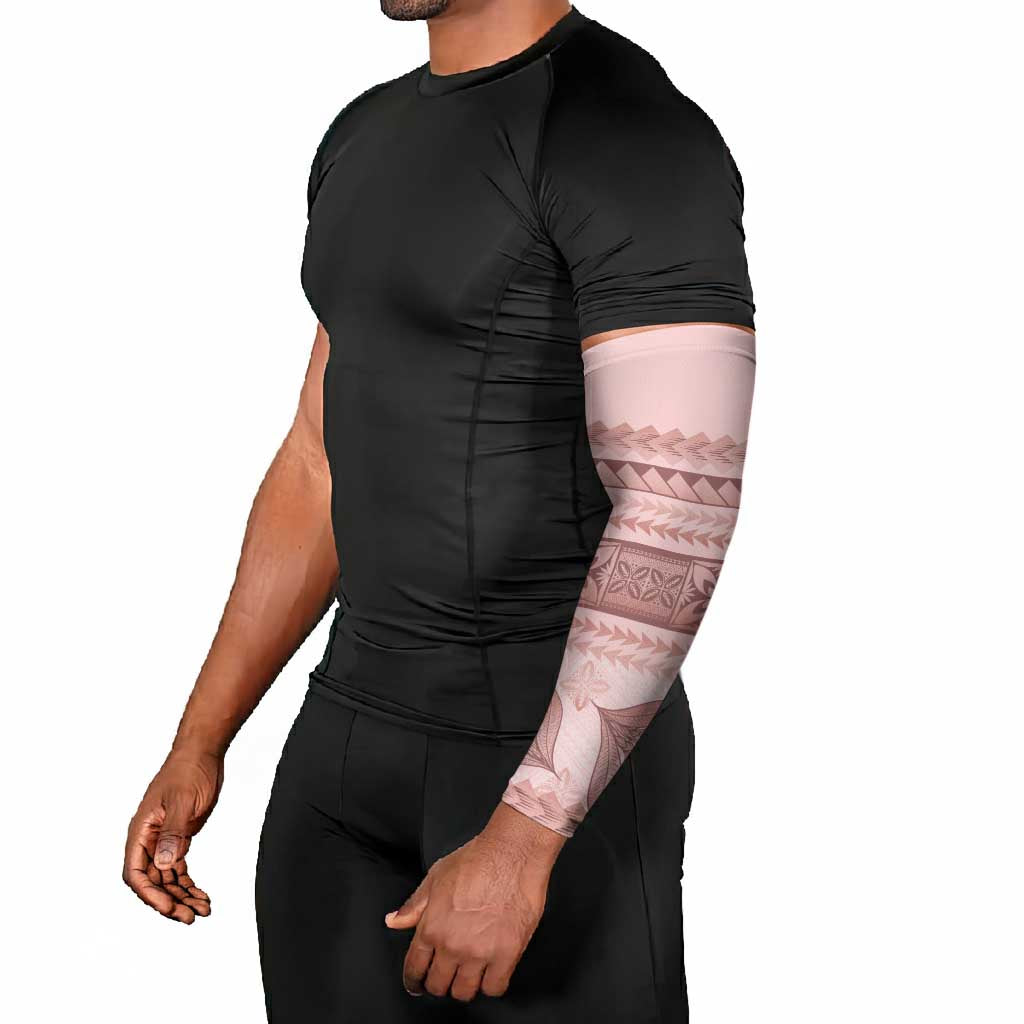 Pastel Pink Samoa Siapo Teuila Flowers Arm Sleeves