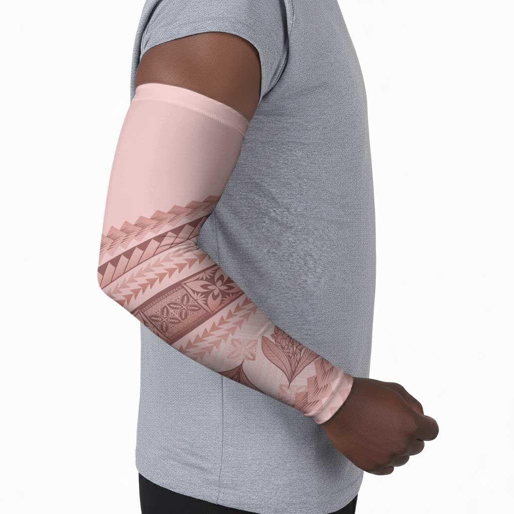Pastel Pink Samoa Siapo Teuila Flowers Arm Sleeves