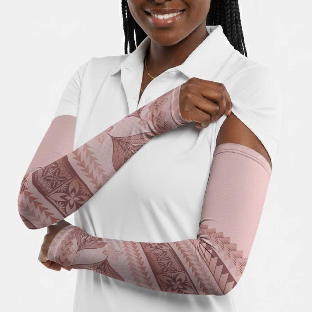 Pastel Pink Samoa Siapo Teuila Flowers Arm Sleeves