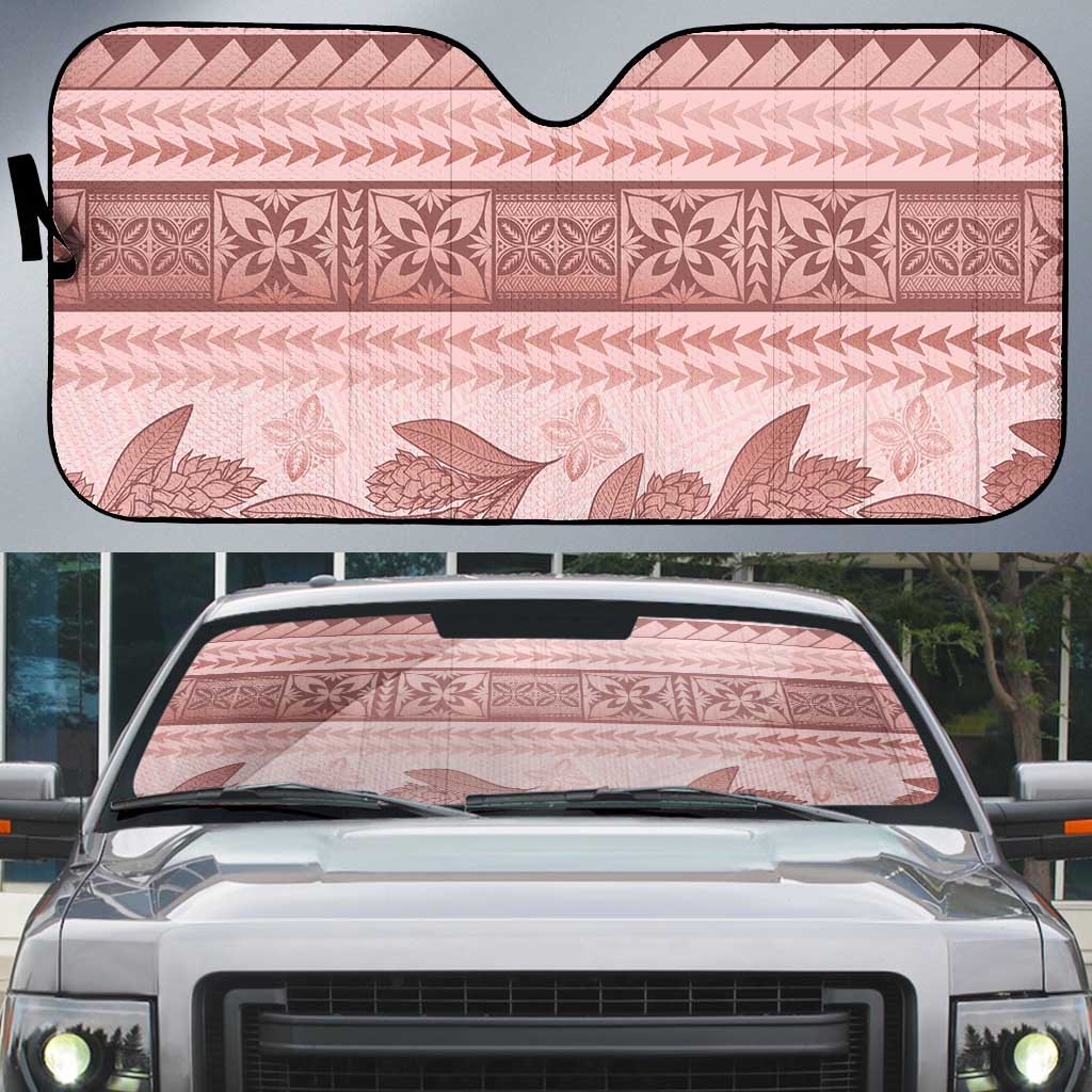 Pastel Pink Samoa Siapo Teuila Flowers Auto Sun Shade