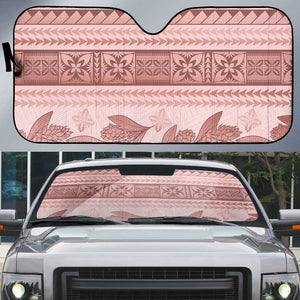 Pastel Pink Samoa Siapo Teuila Flowers Auto Sun Shade