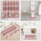 Pastel Pink Samoa Siapo Teuila Flowers Bathroom Set