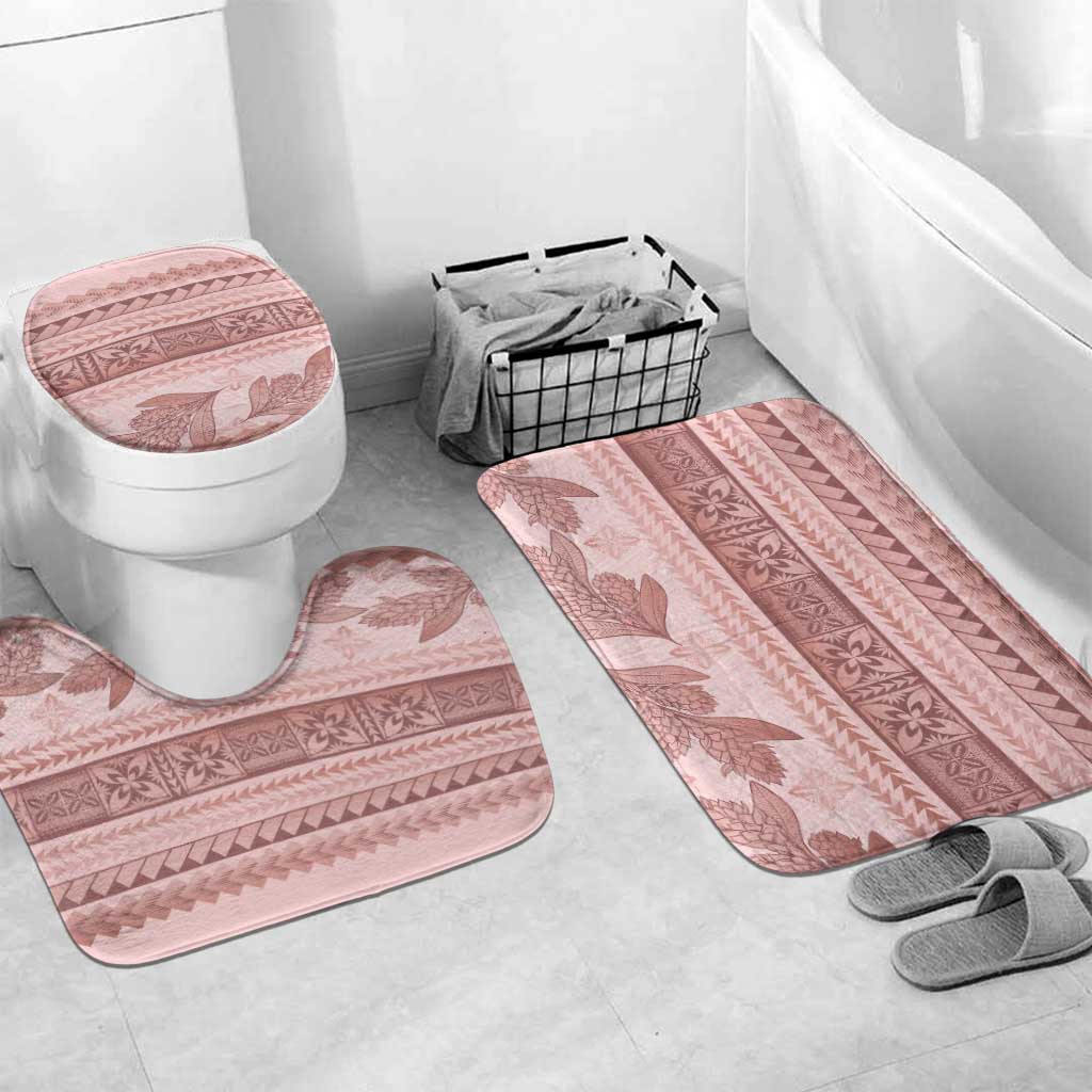 Pastel Pink Samoa Siapo Teuila Flowers Bathroom Set