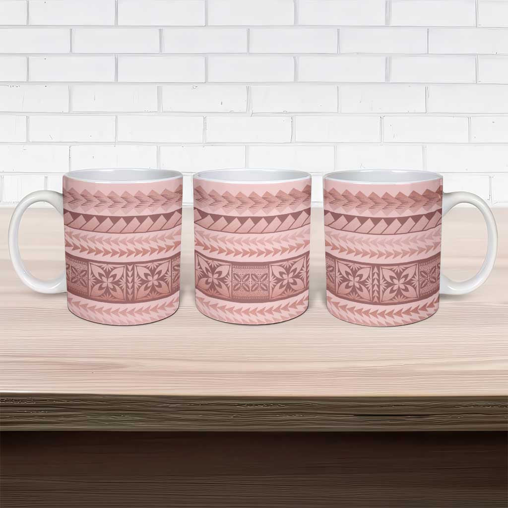 Pastel Pink Samoa Siapo Teuila Flowers Ceramic Mug