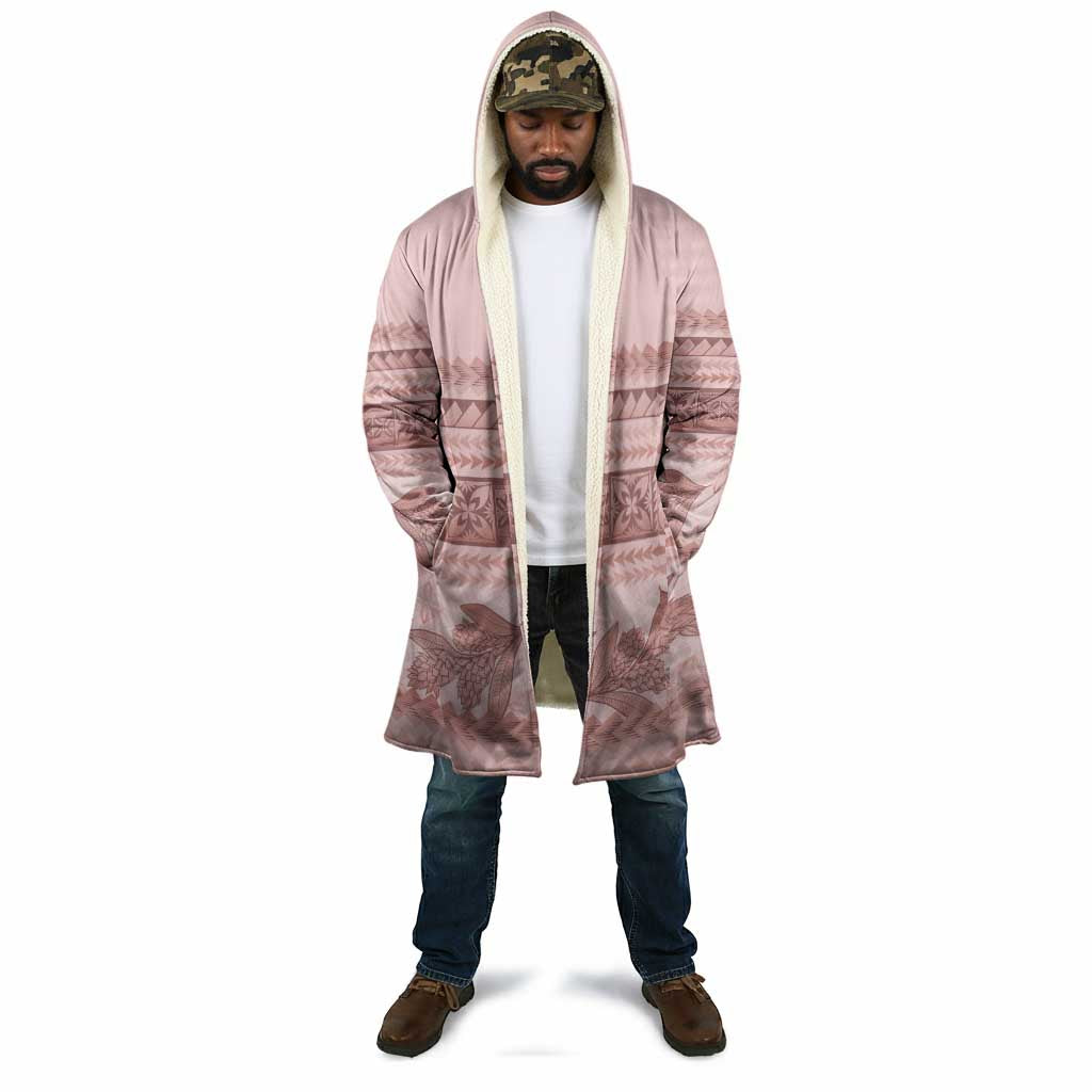 Pastel Pink Samoa Siapo Teuila Flowers Cloak