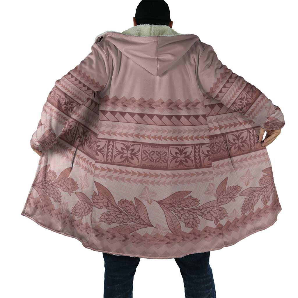 Pastel Pink Samoa Siapo Teuila Flowers Cloak