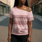 Pastel Pink Samoa Siapo Teuila Flowers Cross Shoulder Shirt