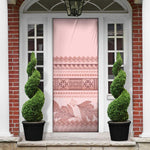 Pastel Pink Samoa Siapo Teuila Flowers Door Cover