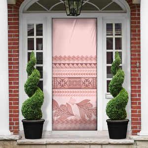 Pastel Pink Samoa Siapo Teuila Flowers Door Cover