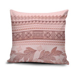 Pastel Pink Samoa Siapo Teuila Flowers Pillow Cover