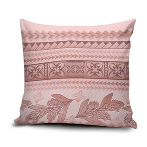 Pastel Pink Samoa Siapo Teuila Flowers Pillow Cover