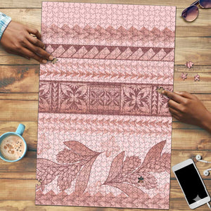 Pastel Pink Samoa Siapo Teuila Flowers Puzzle