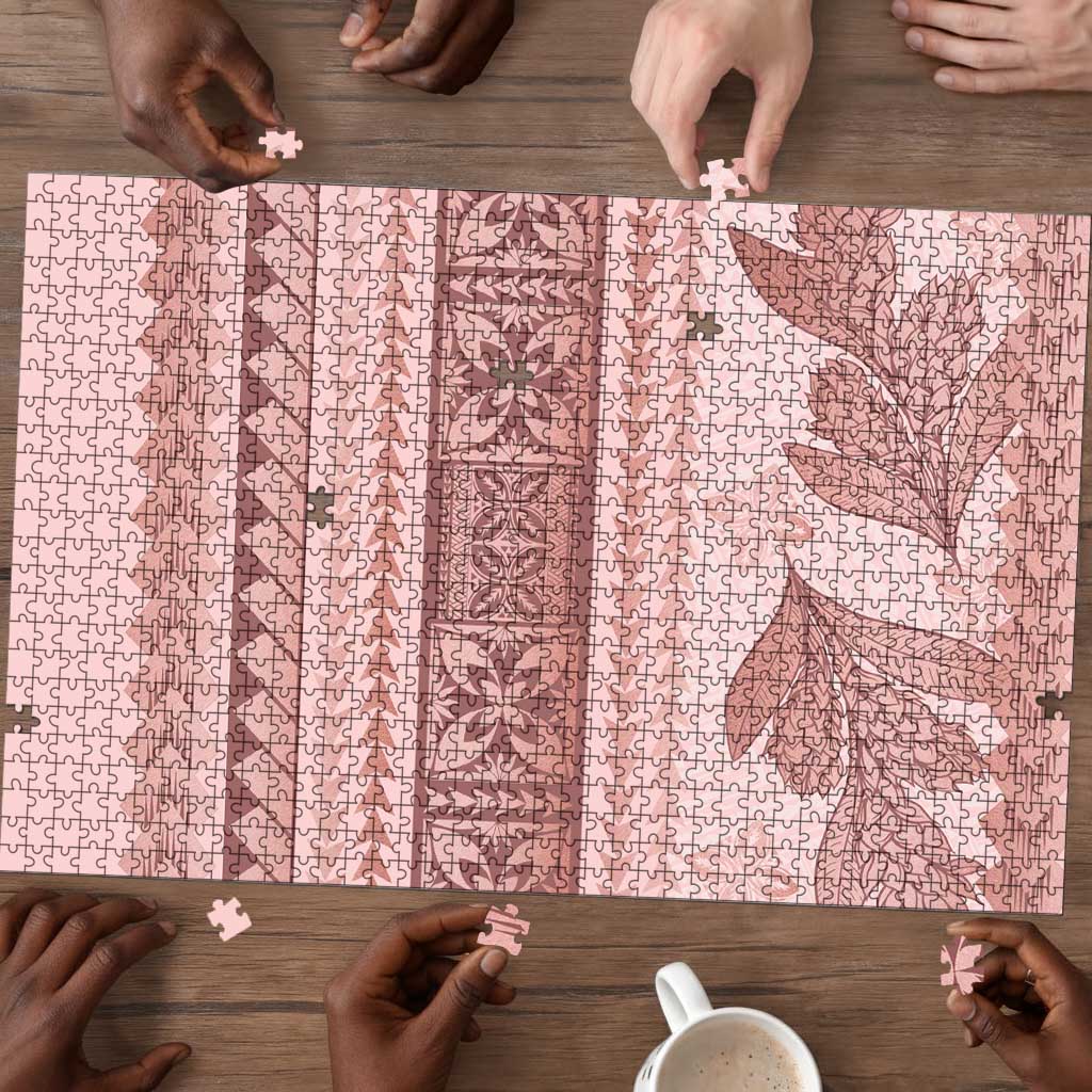 Pastel Pink Samoa Siapo Teuila Flowers Puzzle