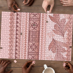 Pastel Pink Samoa Siapo Teuila Flowers Puzzle