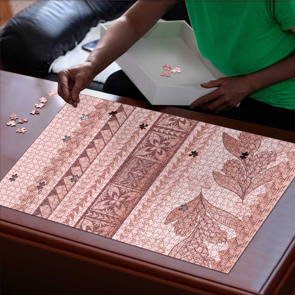 Pastel Pink Samoa Siapo Teuila Flowers Puzzle