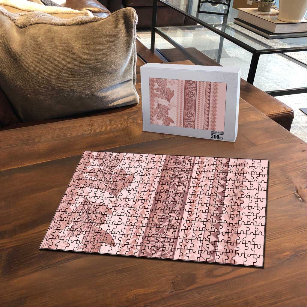 Pastel Pink Samoa Siapo Teuila Flowers Puzzle