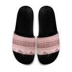 Pastel Pink Samoa Siapo Teuila Flowers Slide Sandals