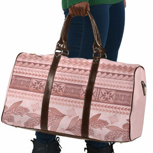 Pastel Pink Samoa Siapo Teuila Flowers Travel Bag