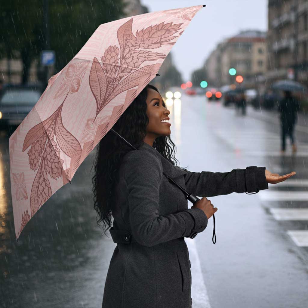 Pastel Pink Samoa Siapo Teuila Flowers Umbrella