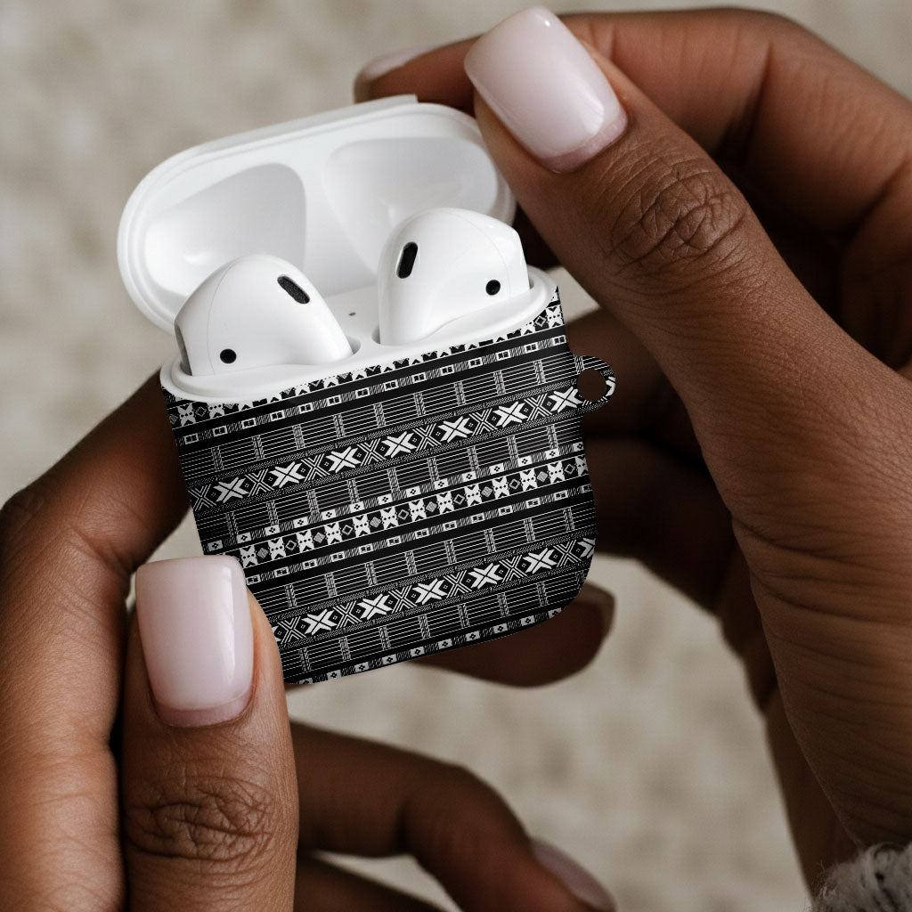 Pano De Terra Motifs Cabo Verde AirPods Case Black Color