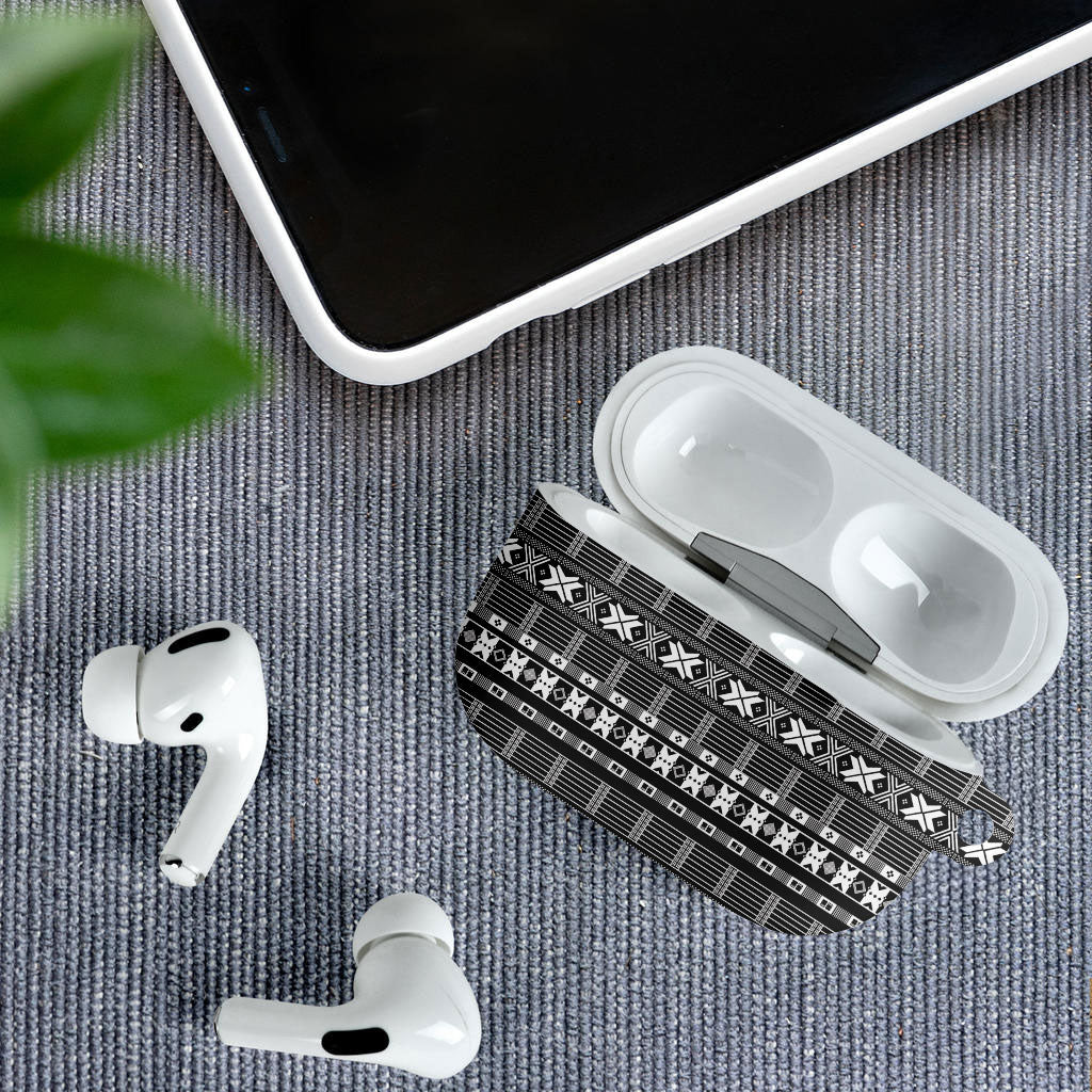 Pano De Terra Motifs Cabo Verde AirPods Case Black Color