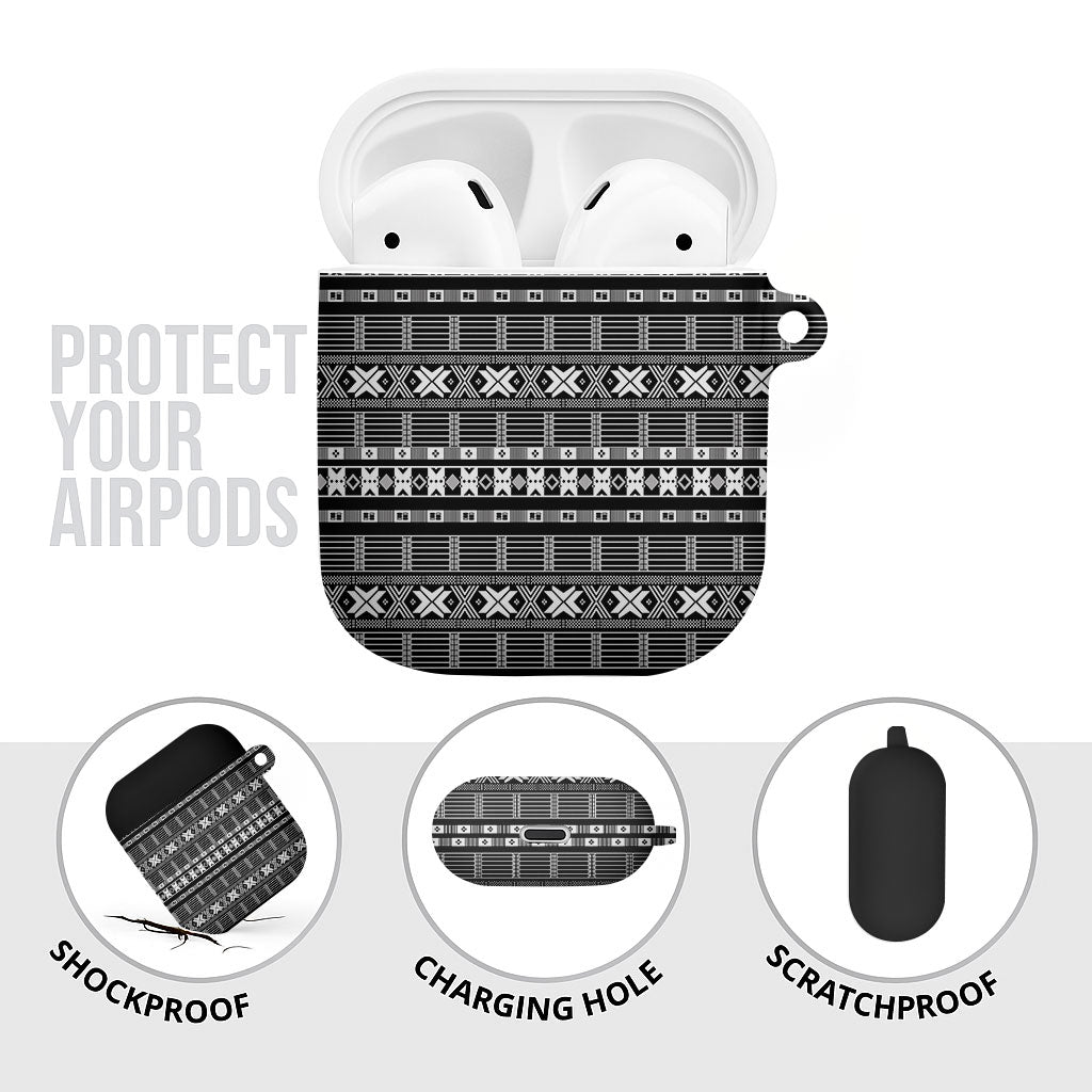 Pano De Terra Motifs Cabo Verde AirPods Case Black Color