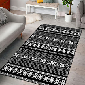Pano De Terra Motifs Cabo Verde Area Rug Black Color