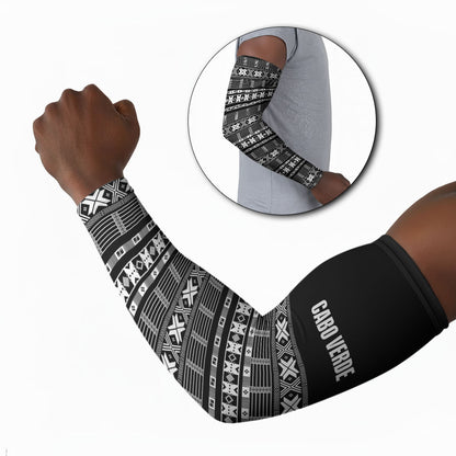 Pano De Terra Motifs Cabo Verde Arm Sleeves Black Color