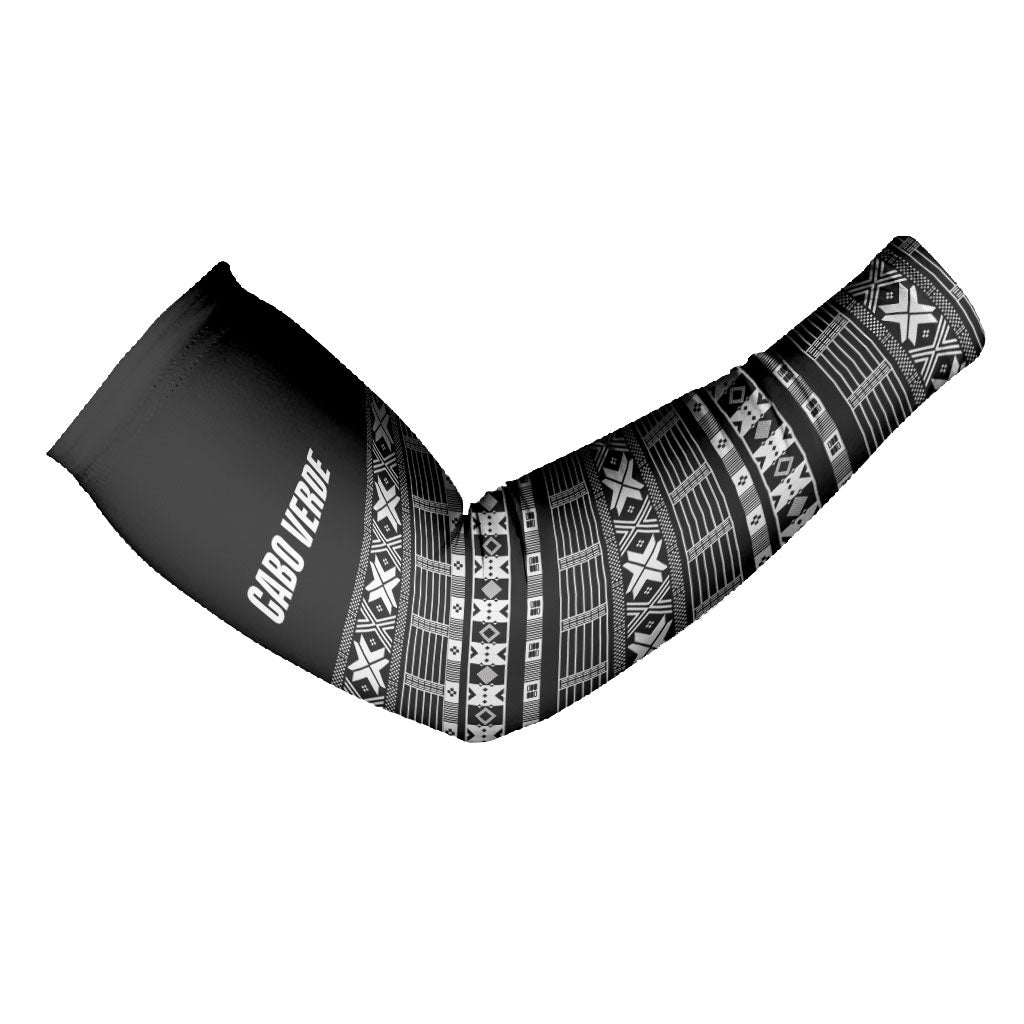 Pano De Terra Motifs Cabo Verde Arm Sleeves Black Color
