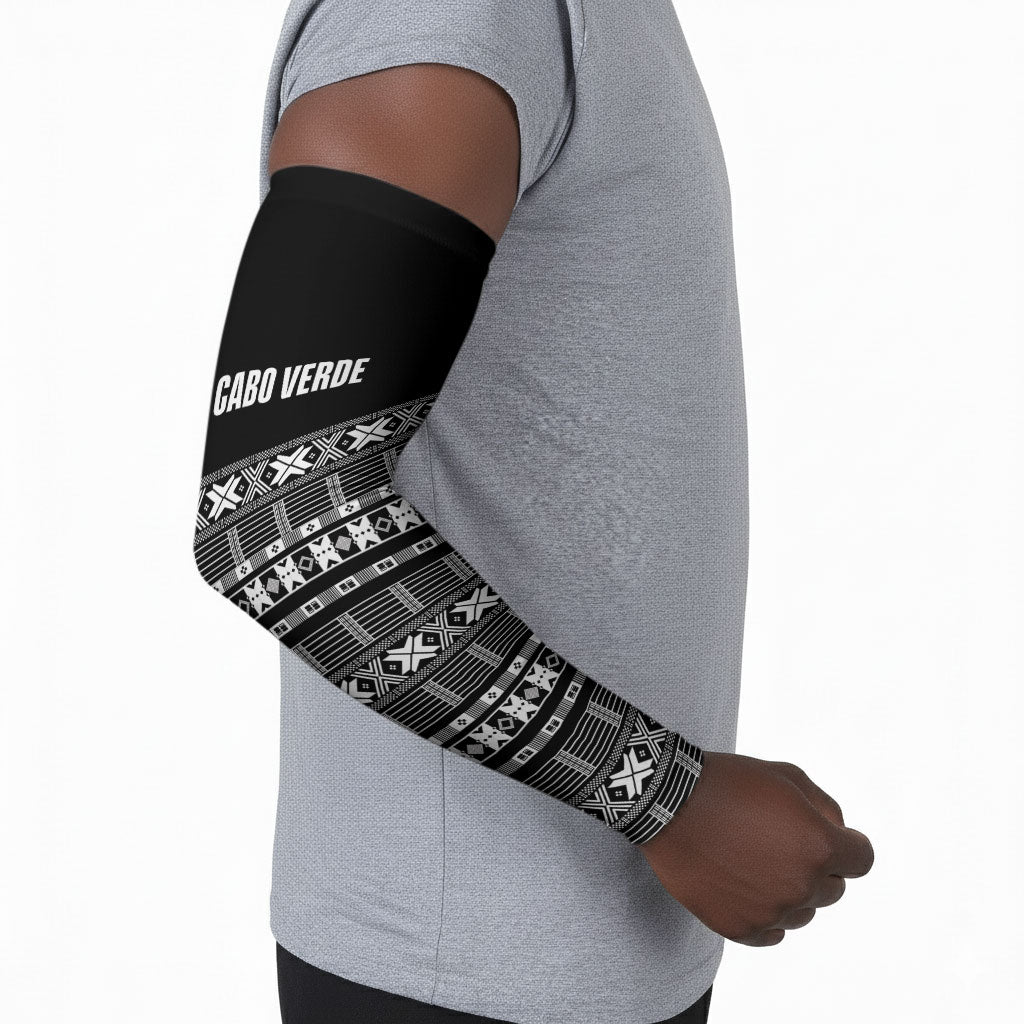 Pano De Terra Motifs Cabo Verde Arm Sleeves Black Color