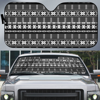 Pano De Terra Motifs Cabo Verde Auto Sun Shade Black Color