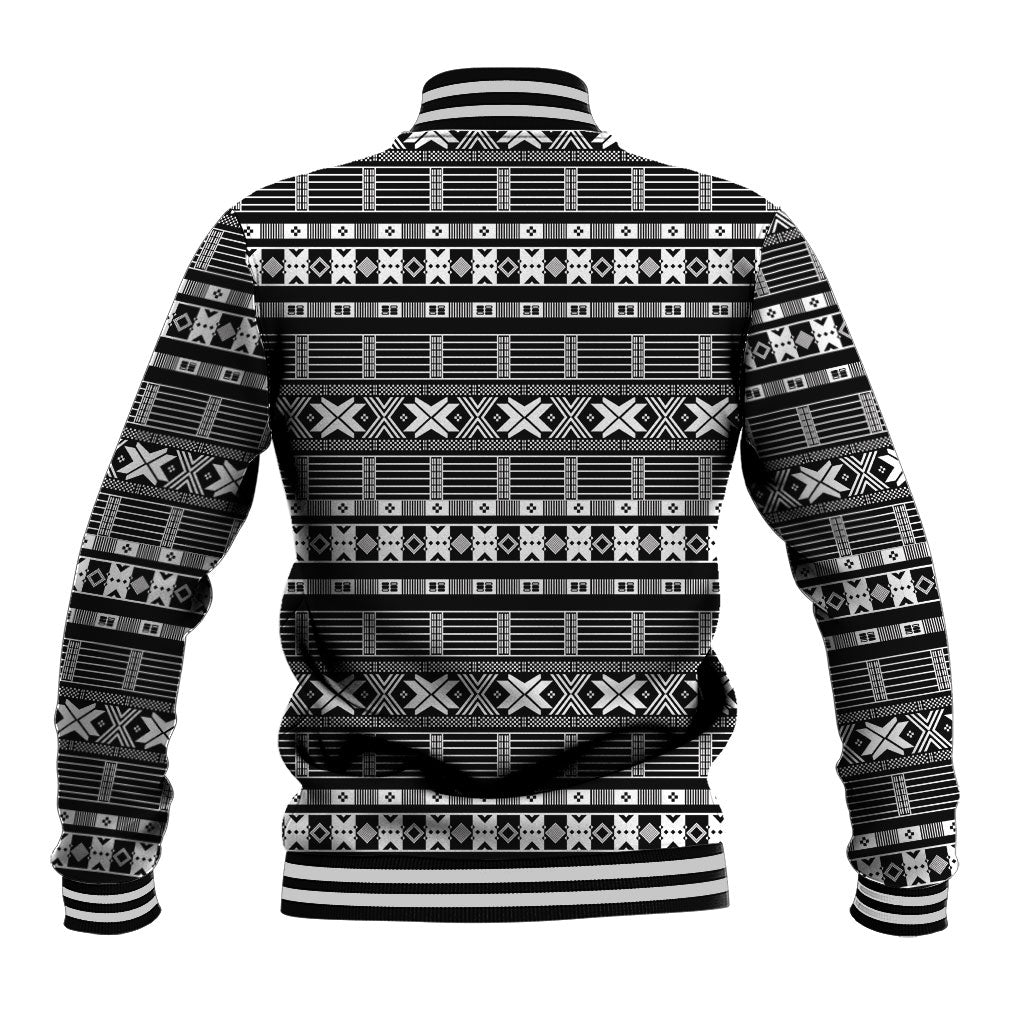 Pano De Terra Motifs Cabo Verde Baseball Jacket Black Color