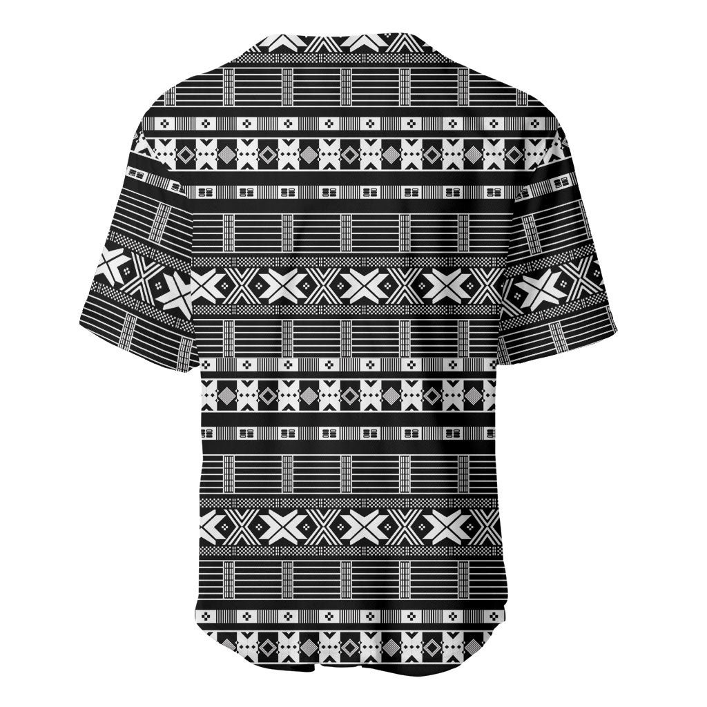 Pano De Terra Motifs Cabo Verde Baseball Jersey Black Color