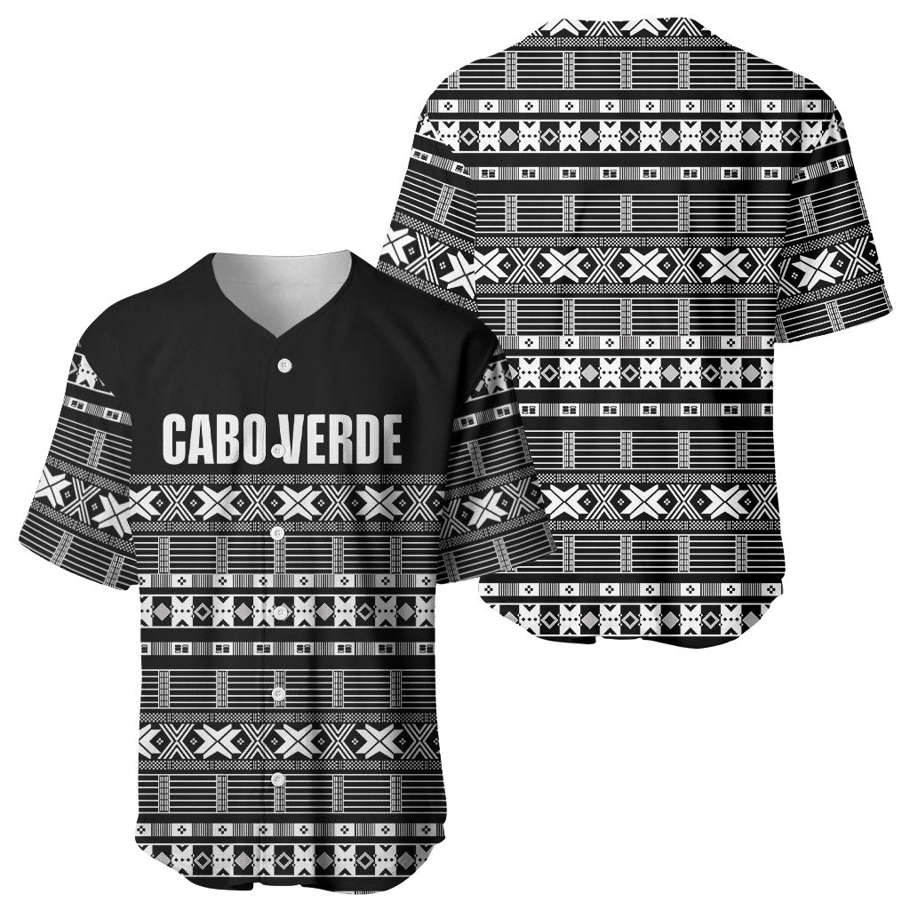 Pano De Terra Motifs Cabo Verde Baseball Jersey Black Color