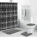 Pano De Terra Motifs Cabo Verde Bathroom Set Black Color