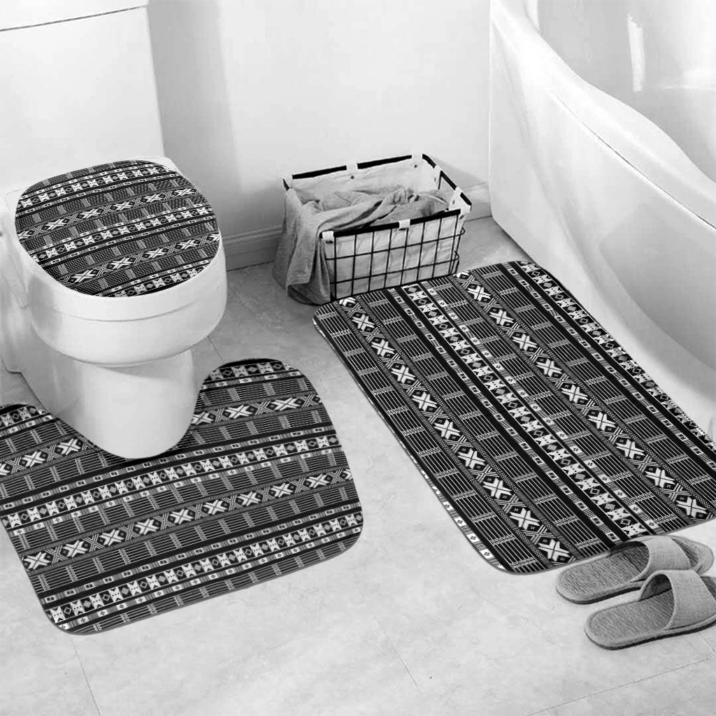 Pano De Terra Motifs Cabo Verde Bathroom Set Black Color