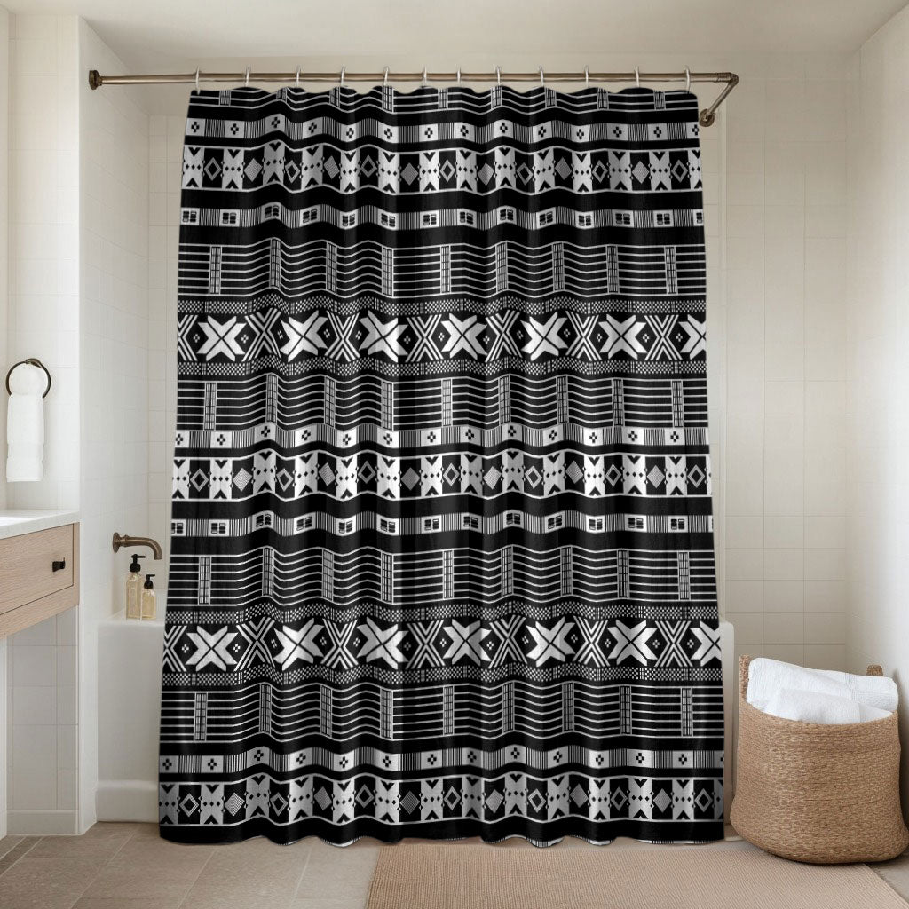 Pano De Terra Motifs Cabo Verde Bathroom Set Black Color