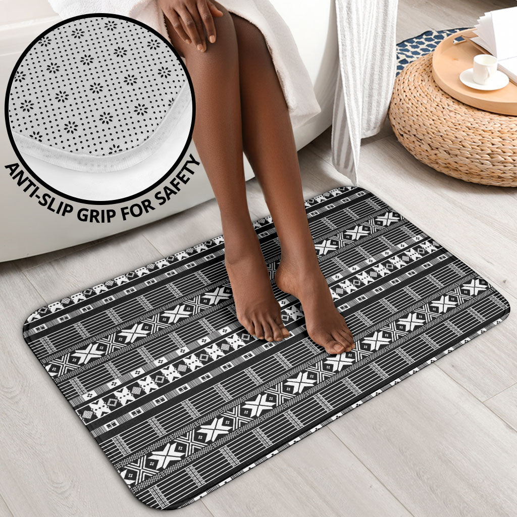 Pano De Terra Motifs Cabo Verde Bathroom Set Black Color