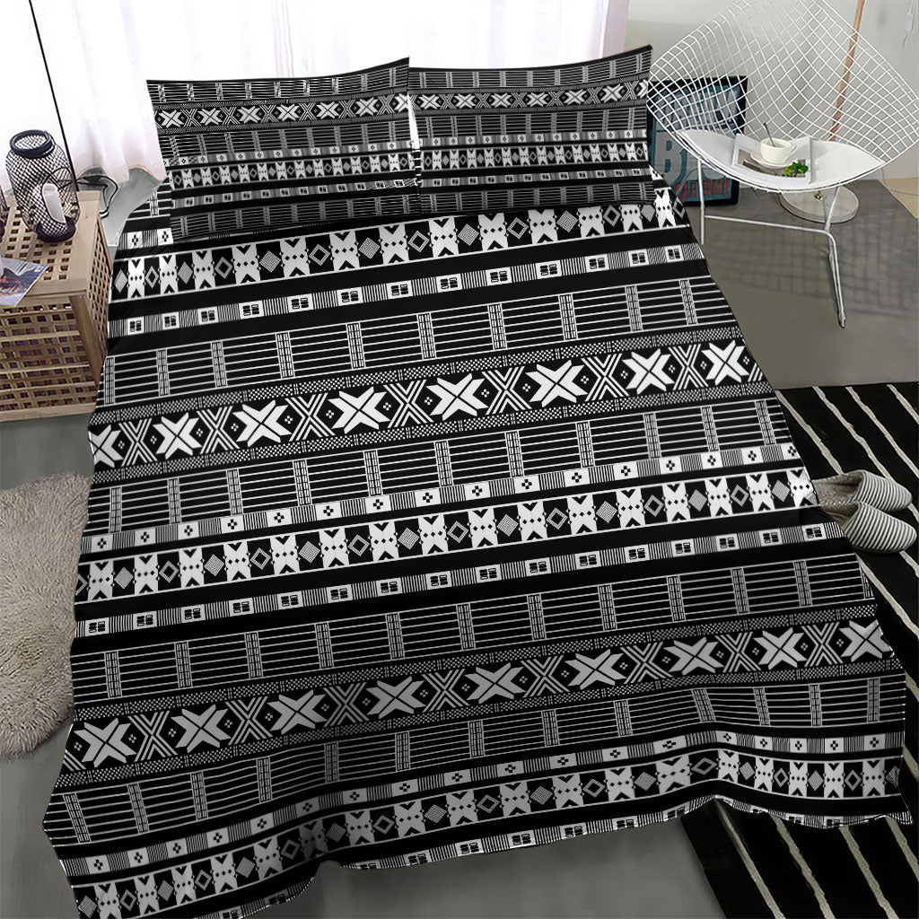 Pano De Terra Motifs Cabo Verde Bedding Set Black Color