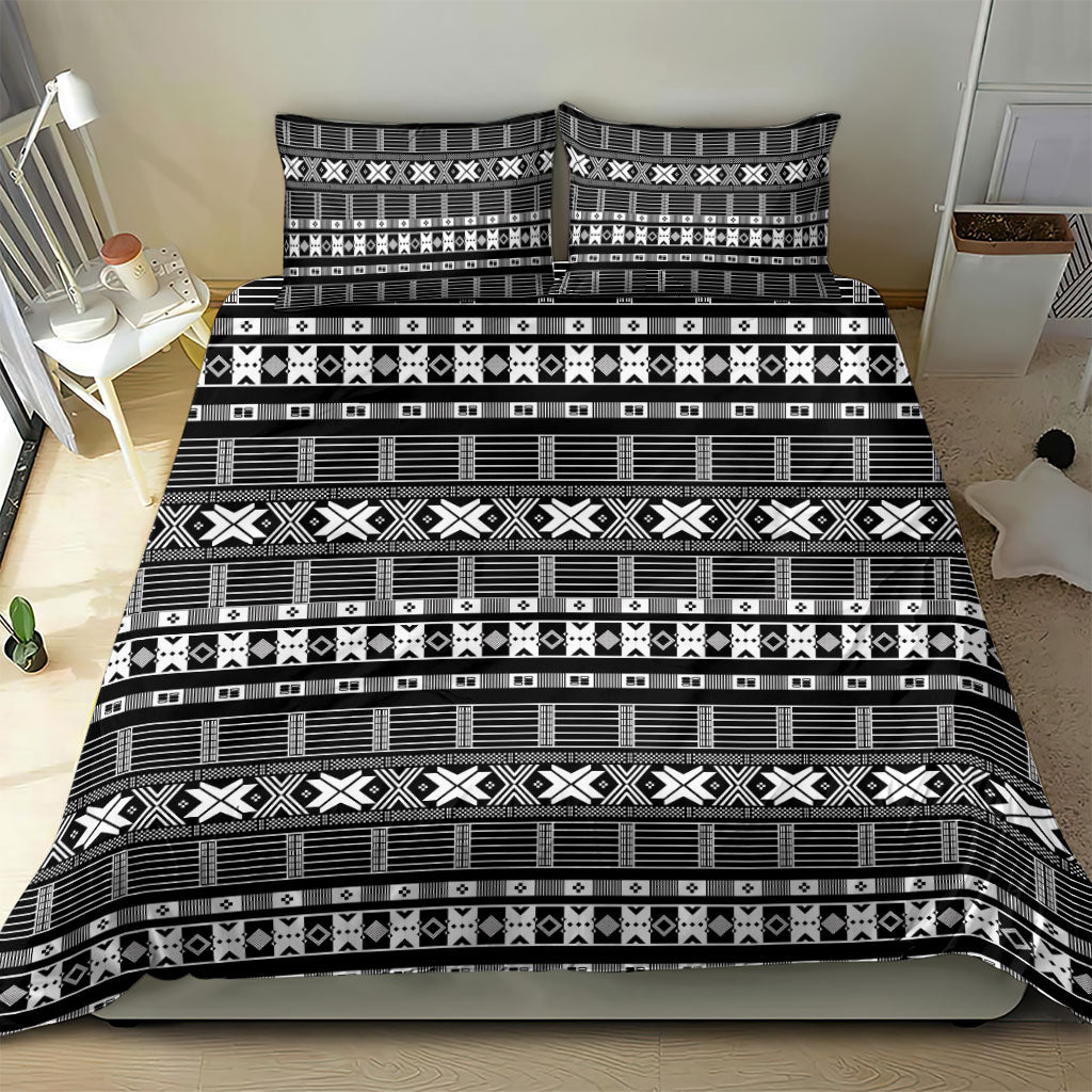 Pano De Terra Motifs Cabo Verde Bedding Set Black Color