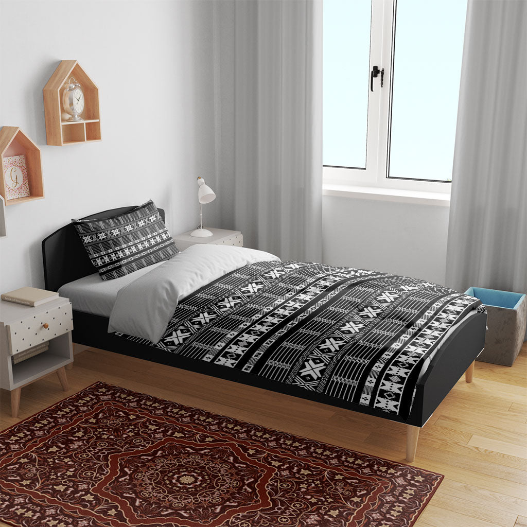 Pano De Terra Motifs Cabo Verde Bedding Set Black Color