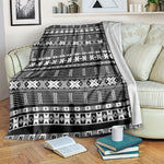 Pano De Terra Motifs Cabo Verde Blanket Black Color