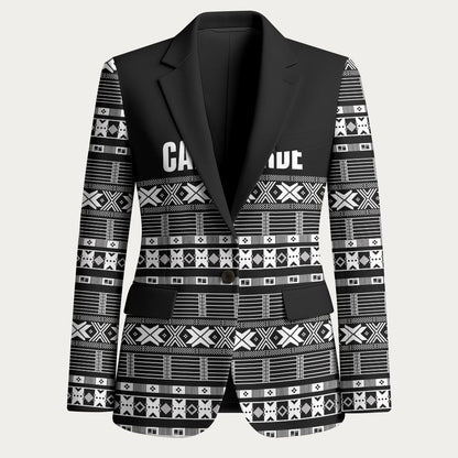 Pano De Terra Motifs Cabo Verde Blazer Black Color