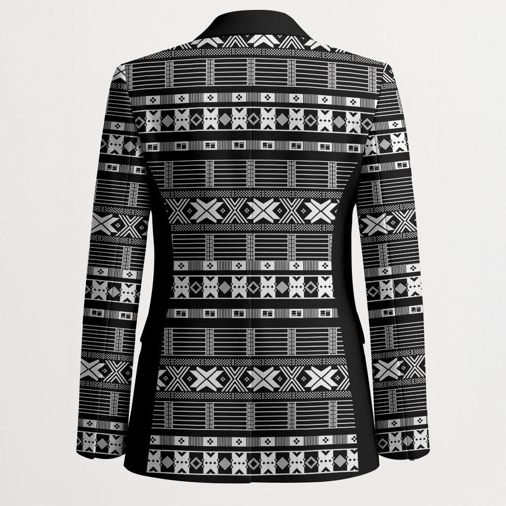 Pano De Terra Motifs Cabo Verde Blazer Black Color