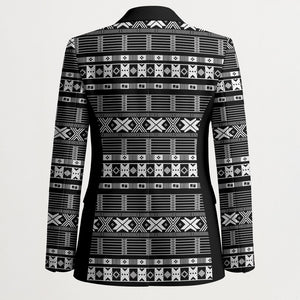 Pano De Terra Motifs Cabo Verde Blazer Black Color