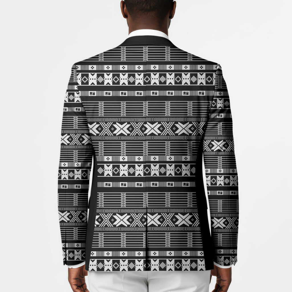 Pano De Terra Motifs Cabo Verde Blazer Black Color