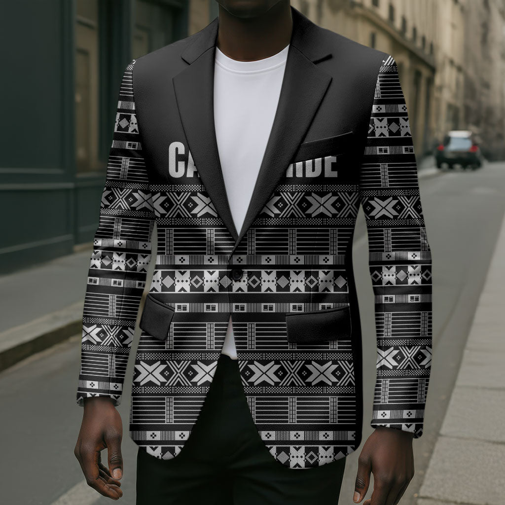 Pano De Terra Motifs Cabo Verde Blazer Black Color