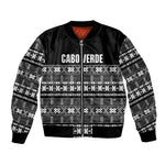 Pano De Terra Motifs Cabo Verde Bomber Jacket Black Color